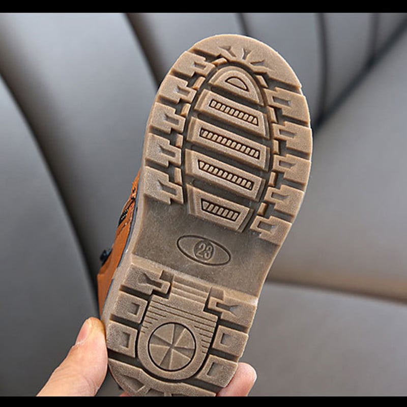 Toamnă Iarnă Copii Cizme de pluș Pantofi calduri groase din bumbac Nou-născuți Băieți Fete Cizme de zăpadă la modă Sugari Copii Cizme din piele