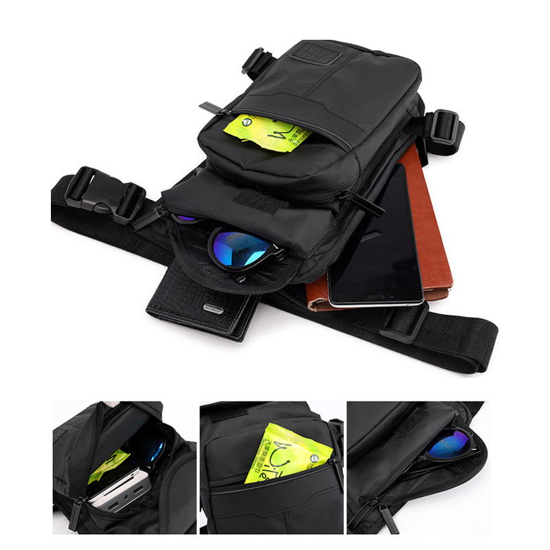 Genți de umăr pentru bărbați, din nailon, cu talie, cu picior scăzut, centură de șold pentru coapsă.