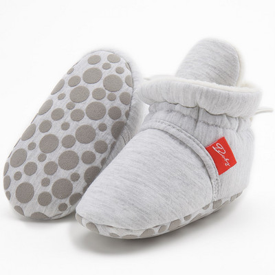 KIDSUN Kūdikių vaikiškos lovelės batai kūdikiams žieminės kojinės Batai Šilti bateliai Tvirtas medvilninis neslystantis minkštas padas mažyliui Pirmosios vaikštynės naujagimiui