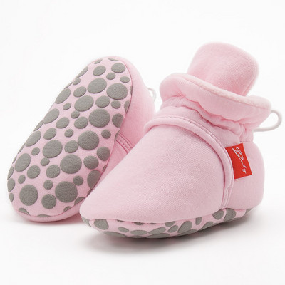 KIDSUN Kūdikių vaikiškos lovelės batai kūdikiams žieminės kojinės Batai Šilti bateliai Tvirtas medvilninis neslystantis minkštas padas mažyliui Pirmosios vaikštynės naujagimiui