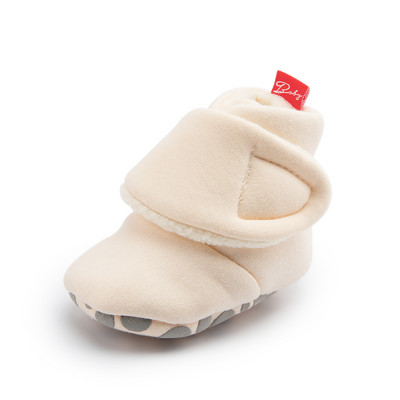 KIDSUN Kūdikių vaikiškos lovelės batai kūdikiams žieminės kojinės Batai Šilti bateliai Tvirtas medvilninis neslystantis minkštas padas mažyliui Pirmosios vaikštynės naujagimiui