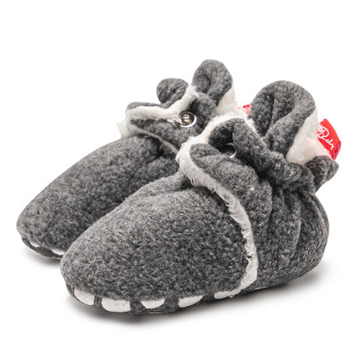 KIDSUN Kūdikių vaikiškos lovelės batai kūdikiams žieminės kojinės Batai Šilti bateliai Tvirtas medvilninis neslystantis minkštas padas mažyliui Pirmosios vaikštynės naujagimiui