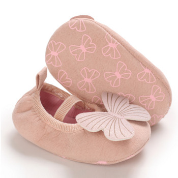 Прохождащи бебета Момичета Обувки с панделка Памучни обувки Мека подметка Обувки за детско креватче Пролет Есен Първи проходилки 0-18M