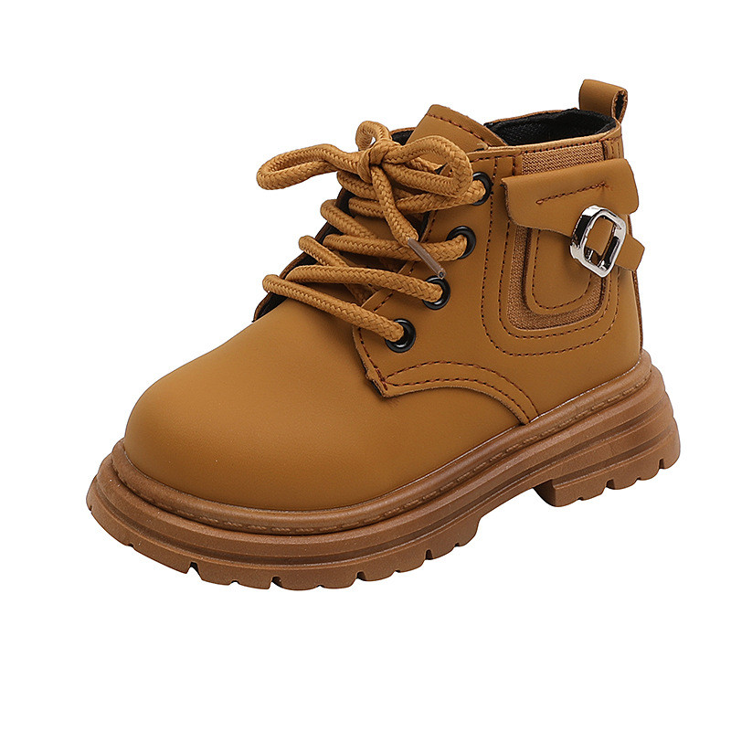 Modne gležnjače Jesen 2023. Nove kratke čizme od PU kože za dječake Mekani potplat Neklizajuće dječje cipele Ležerne čizme za djevojčice Zapatos Niña