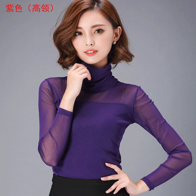 Sanishroly 2018. gada vasaras rudens sieviešu blūzes ar bruņurupuču blūzes slaidas, vienkrāsainas mežģīņu blūzes sievietēm ar garām piedurknēm tīklveida kreklu apakšdaļas SE105