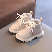 Jesenske dječje modne čizme Nove dječje kožne cipele Čizme za snijeg za dječake Zimske tople plišane vodootporne čizme Neklizajuće cipele za djevojčice