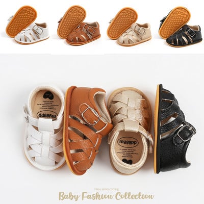 Nou-născut Bebeluși Băieți Fete Sandale de vară Pantofi pentru sugari Talpă moale din cauciuc Anti-alunecare pentru copii Primul plimbător Pantofi pentru pătuț