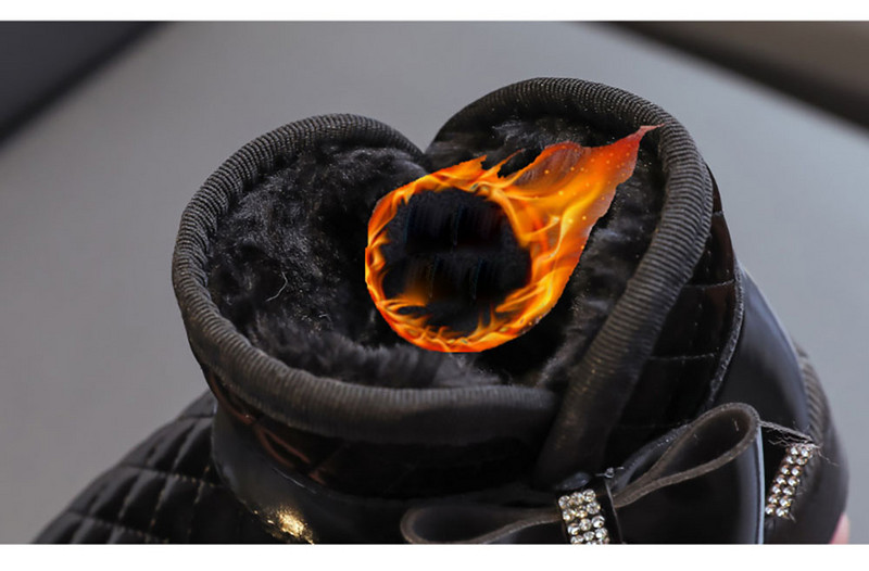 Zimné plyšové snehové čižmy pre dievčatá, kórejský štýl, kockované, hrubé teplé bavlnené topánky, protišmyková obuv pre chlapcov a dievčatá, princeznovská obuv pre deti