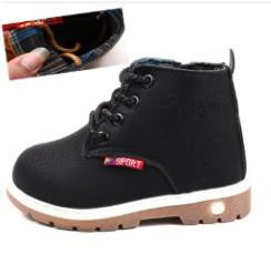 Νέα χειμωνιάτικα Παιδικά Pu Δερμάτινα Παιδικά Pu Δερμάτινα Snow Boots Ζεστά για κορίτσια Αγόρια Boots Casual βελούδινα παιδικά παιδικά παπούτσια 21-30