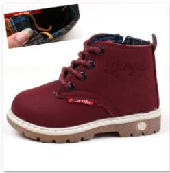 Νέα χειμωνιάτικα Παιδικά Pu Δερμάτινα Παιδικά Pu Δερμάτινα Snow Boots Ζεστά για κορίτσια Αγόρια Boots Casual βελούδινα παιδικά παιδικά παπούτσια 21-30