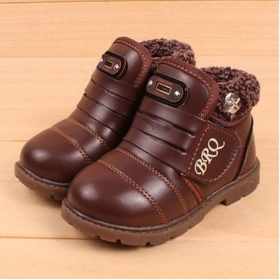 2019 Cizme calde pentru zăpadă pentru copii, cizme groase, căptușite, antiderapante, pentru băieți, fete, din piele, cizme de iarnă, pantofi casual pentru copii