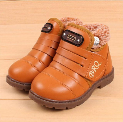 2019 Cizme calde pentru zăpadă pentru copii, cizme groase, căptușite, antiderapante, pentru băieți, fete, din piele, cizme de iarnă, pantofi casual pentru copii