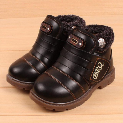2019 Cizme calde pentru zăpadă pentru copii, cizme groase, căptușite, antiderapante, pentru băieți, fete, din piele, cizme de iarnă, pantofi casual pentru copii