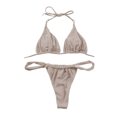 Roosa ujumistrikoo bikiinid naiste ühevärvilised seksikad kõrgete säärtega stringid ujumisriided bikiinid 2022, uued naiste kaheosalised ujumiskostüümid rannarõivad