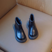 2023 Nové detské čižmy pre dievčatá Bočný zips Jar Jeseň Ležérne Detské Módne Všestranné Mäkké Chlapčenské Členkové Čižmy Jednofarebné Roztomilé