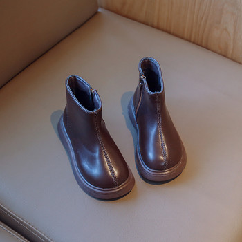 2023 Νέες παιδικές μπότες για κορίτσια με φερμουάρ στο πλάι Άνοιξη φθινόπωρο Casual Παιδική Μόδα Ευέλικτα μαλακά αγόρια μποτάκια μονόχρωμα χαριτωμένα