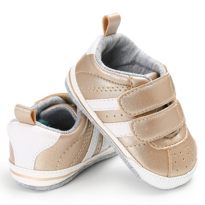 Νεογέννητα Βρεφικά παπούτσια για αγόρια και κορίτσια Μόδα ριγέ δέρμα αντιολισθητικό βρεφικό μαλακό πέλμα παιδικό παπούτσι με κορδόνια Νέα αθλητικά παπούτσια