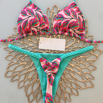 QINJOYER Γυναικεία μαγιό Cute Heart Print Σετ μπικίνι Brazilian Sexy Thong Μαγιό δύο τεμαχίων Γυναικείο μαγιό 2023 Ρούχα παραλίας