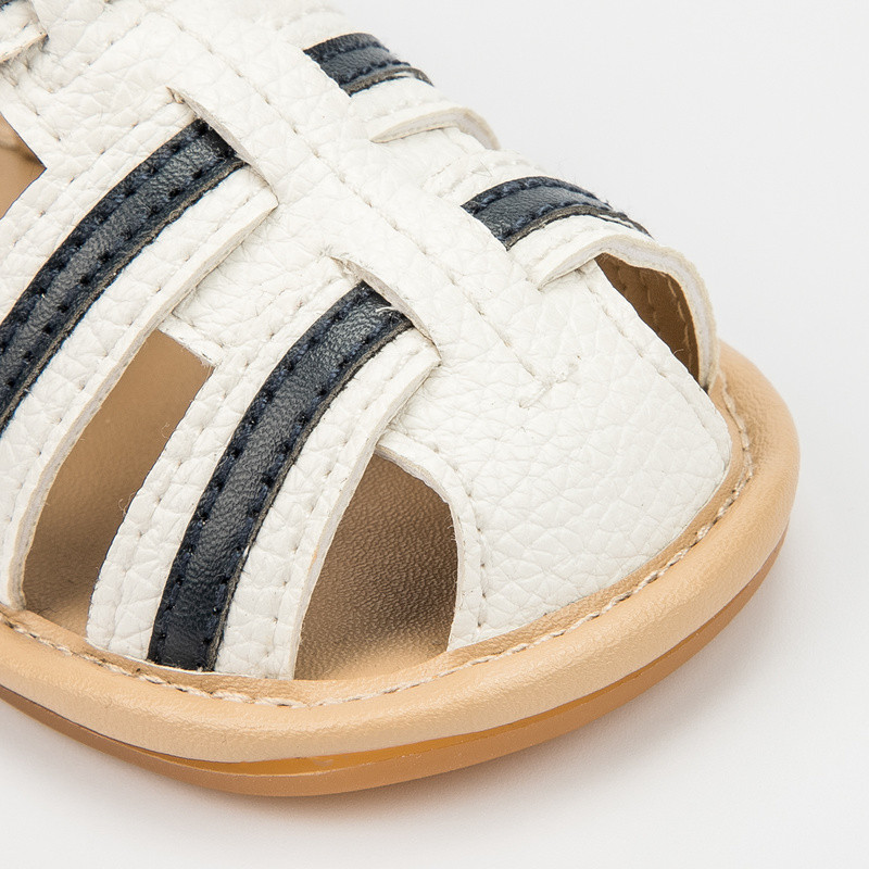 KIDSUN 2021 Νέα παιδικά παπούτσια καλοκαιρινά υπαίθρια βρέφη αγοριού Δερμάτινη σόλα από καουτσούκ Flat First Walkers Μικρά σανδάλια Νεογέννητο κοριτσάκι