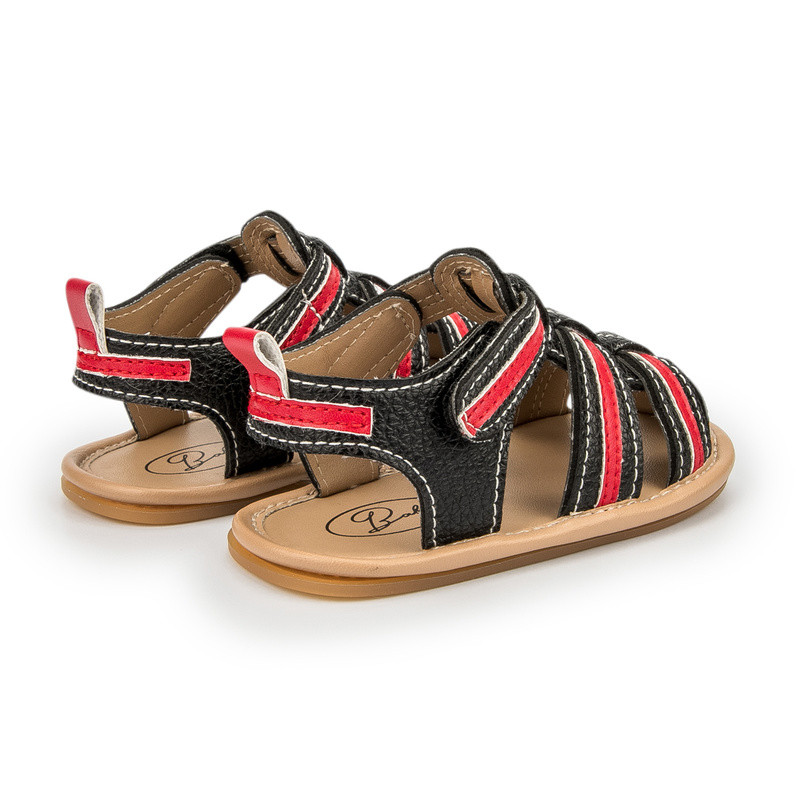 KIDSUN 2021 Νέα παιδικά παπούτσια καλοκαιρινά υπαίθρια βρέφη αγοριού Δερμάτινη σόλα από καουτσούκ Flat First Walkers Μικρά σανδάλια Νεογέννητο κοριτσάκι