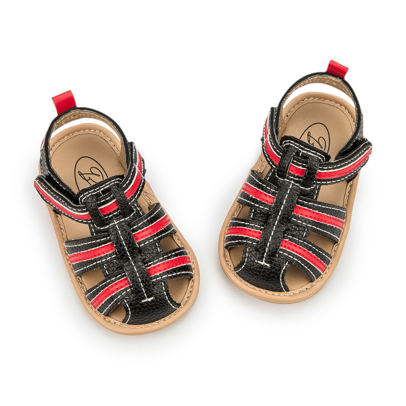 KIDSUN 2021 Νέα παιδικά παπούτσια καλοκαιρινά υπαίθρια βρέφη αγοριού Δερμάτινη σόλα από καουτσούκ Flat First Walkers Μικρά σανδάλια Νεογέννητο κοριτσάκι