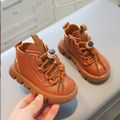 Jesen Zima 3 boje Dječje čizme za djevojčice Za djevojčice i dječake Modne kožne čizme Mekano dno Neklizajuće Dječje tenisice za trčanje 21-30