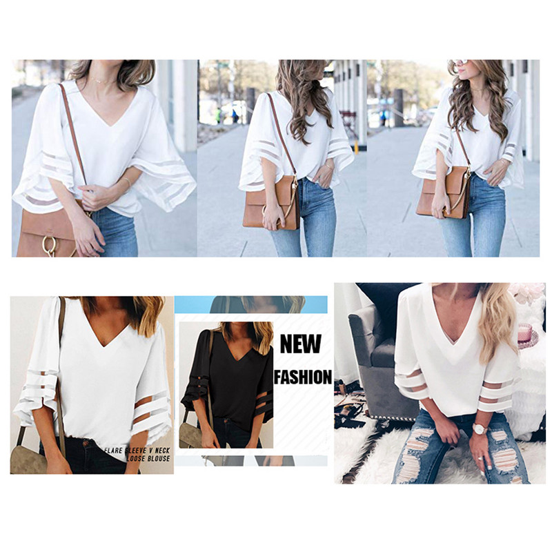 NOISYDESIGNS Πίνακας τέχνης Βαν Γκογκ Εκτύπωση σιφόν πουκάμισα Harajuku γυναικεία μπλούζα Καλοκαιρινή γυναικεία μπλούζα γραφείου σε μέγεθος Γυναικεία ρούχα