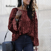 Dámske flitrované topy a blúzky, jeseň/zima, rolák, ležérne tričko s dlhým rukávom a naberanými rukávmi, jednofarebné čierne tričko s dlhým rukávom, ženské tričko