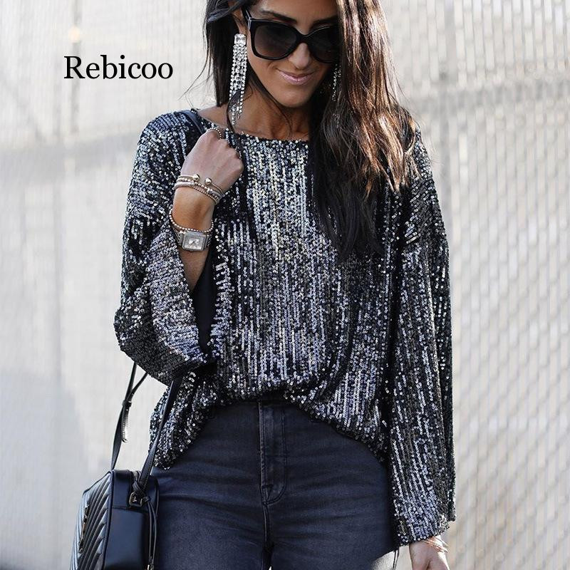 Dámske flitrované topy a blúzky, jeseň/zima, rolák, ležérne tričko s dlhým rukávom a naberanými rukávmi, jednofarebné čierne tričko s dlhým rukávom, ženské tričko