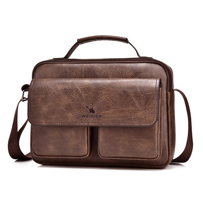 Vintage torba za rame Mini aktovka za muškarce Poslovna torba PU kožne torbice Torbica Ipad aktovke Četverokutna torba preko ramena