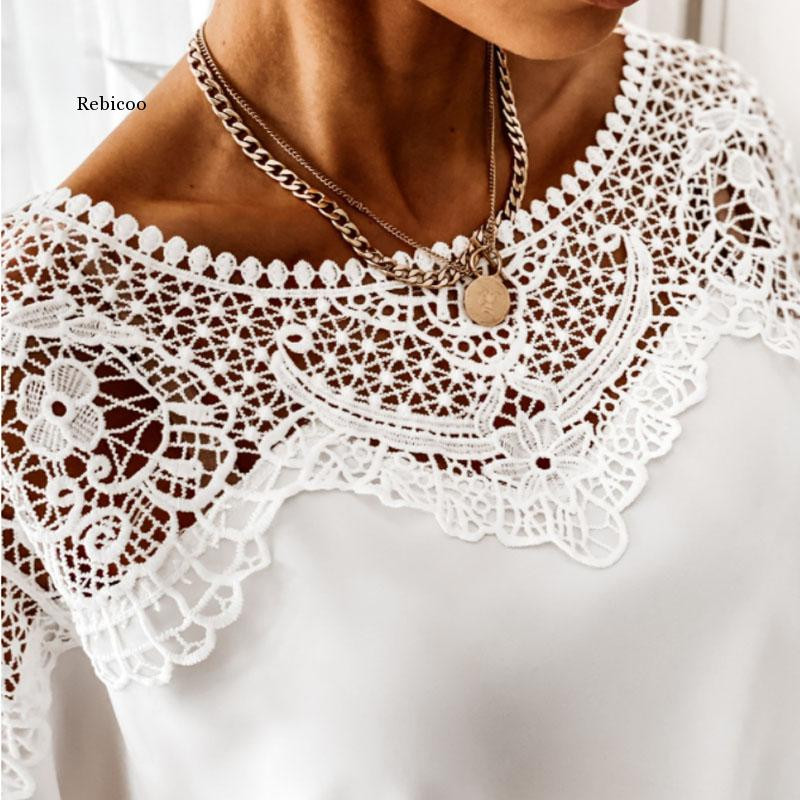 Bluză cu mâneci petale solide pentru femei, cămașă de birou pentru femei, cu guler în picioare, pulover mozaic, bluză, sexy, scobită.