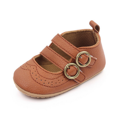 Novorođenčad Cipele za djevojčice PU koža Čvrsta plesna haljina za djevojčice Cipele za zabavu Proljeće Jesen Obuća za malu djecu Prvi hodači 0-18M