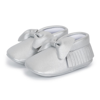 Modne prve cipele za hodanje s mašnom za novorođenčad, gumene potplate, protuklizne cipele za dječji krevetić