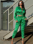 Jesenné dvojdielne súpravy Dámske teplákové súpravy Nadrozmerný oblek 2023 Bunda Nohavicové kostýmy Dámska mikina Jednofarebné športové nohavice Športové oblečenie
