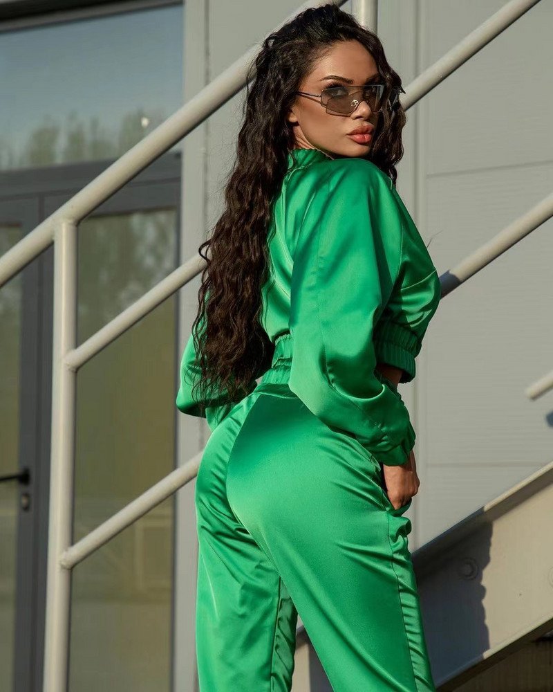 Jesenné dvojdielne súpravy Dámske teplákové súpravy Nadrozmerný oblek 2023 Bunda Nohavicové kostýmy Dámska mikina Jednofarebné športové nohavice Športové oblečenie