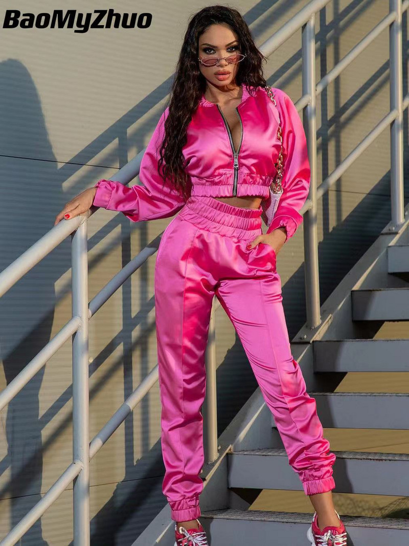 Jesenné dvojdielne súpravy Dámske teplákové súpravy Nadrozmerný oblek 2023 Bunda Nohavicové kostýmy Dámska mikina Jednofarebné športové nohavice Športové oblečenie