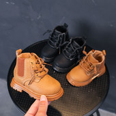 Baršunaste dječje čizme za dječake, crne, žute, novorođenčad, zimske cipele za djevojčice, kratke čizme koje održavaju toplinu za djecu, dječje cipele za hodanje F10093