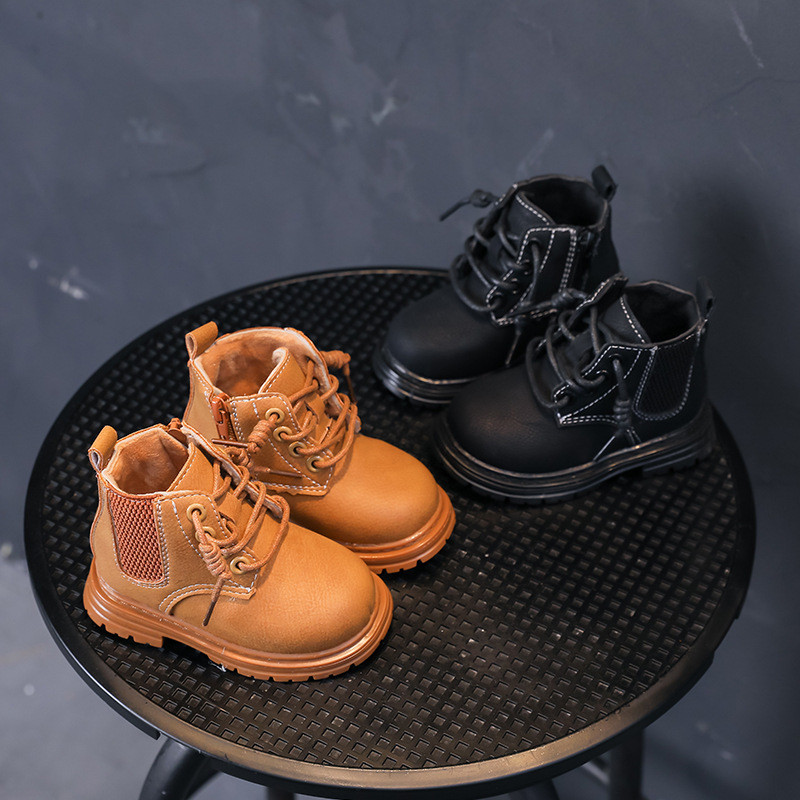 Baršunaste dječje čizme za dječake, crne, žute, novorođenčad, zimske cipele za djevojčice, kratke čizme koje održavaju toplinu za djecu, dječje cipele za hodanje F10093