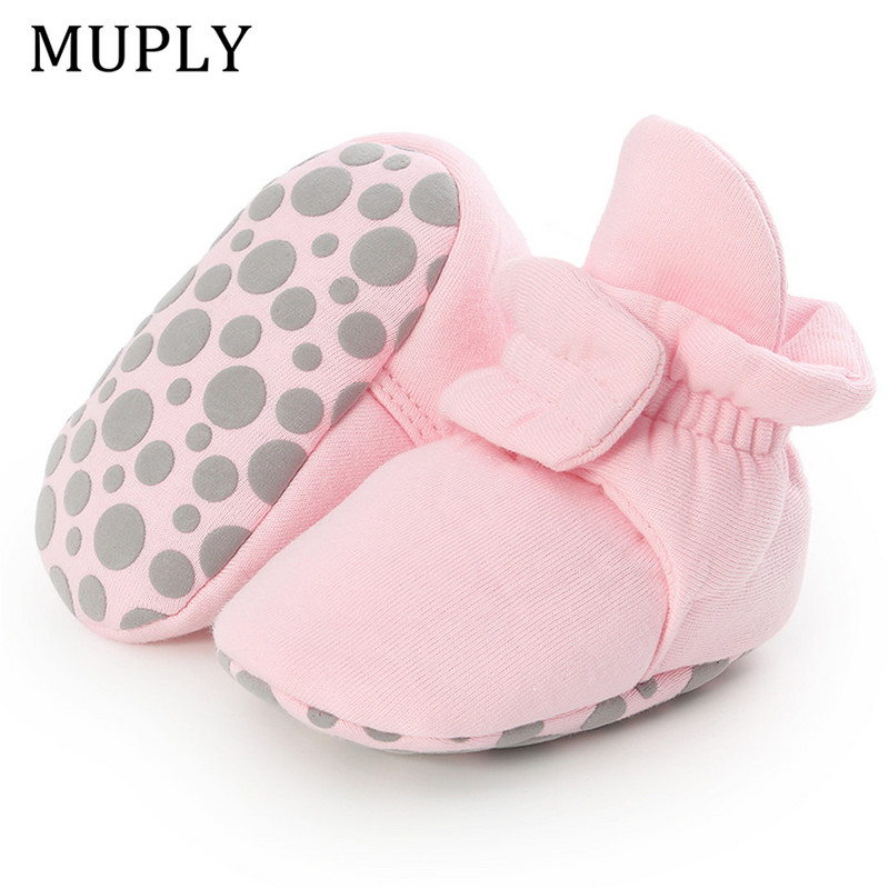 Șosete pentru nou-născut pentru bebeluși pantofi băiat fată vedetă pentru copil mic, pantofi pentru primii plimbări, pantofi din bumbac confortabil, moale, anti-alunecare, pantofi caldi pentru pătuț pentru sugari