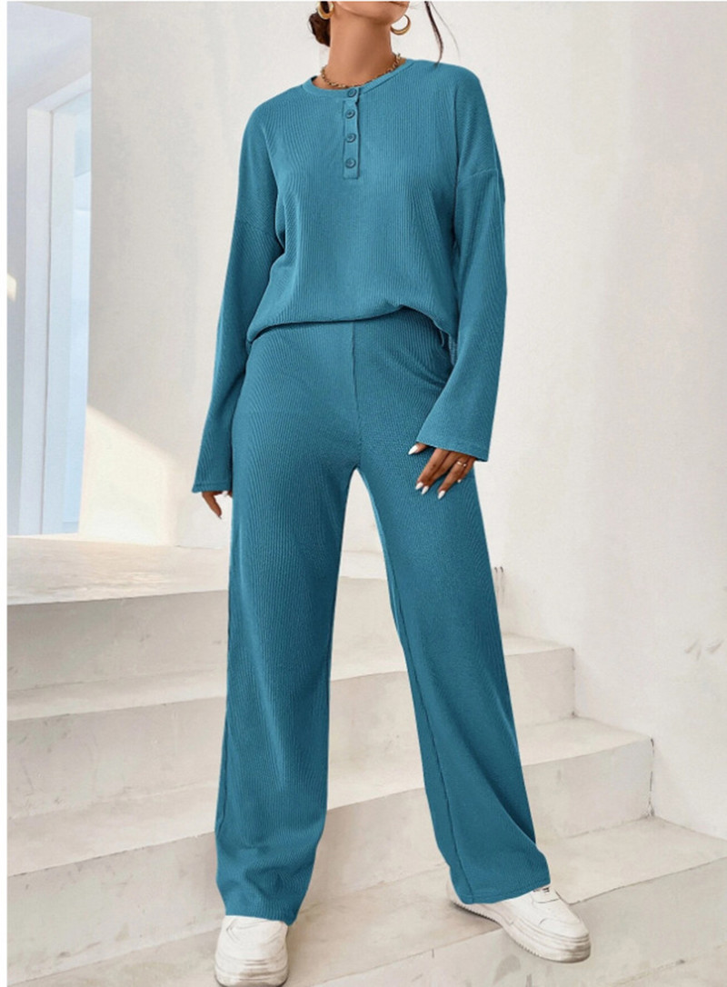 Set două piese pentru femei 2023, toamnă iarnă, sport largi, ținute casual, pulover, tricou, topuri și pantaloni cu picioare largi, îmbrăcăminte pentru femei