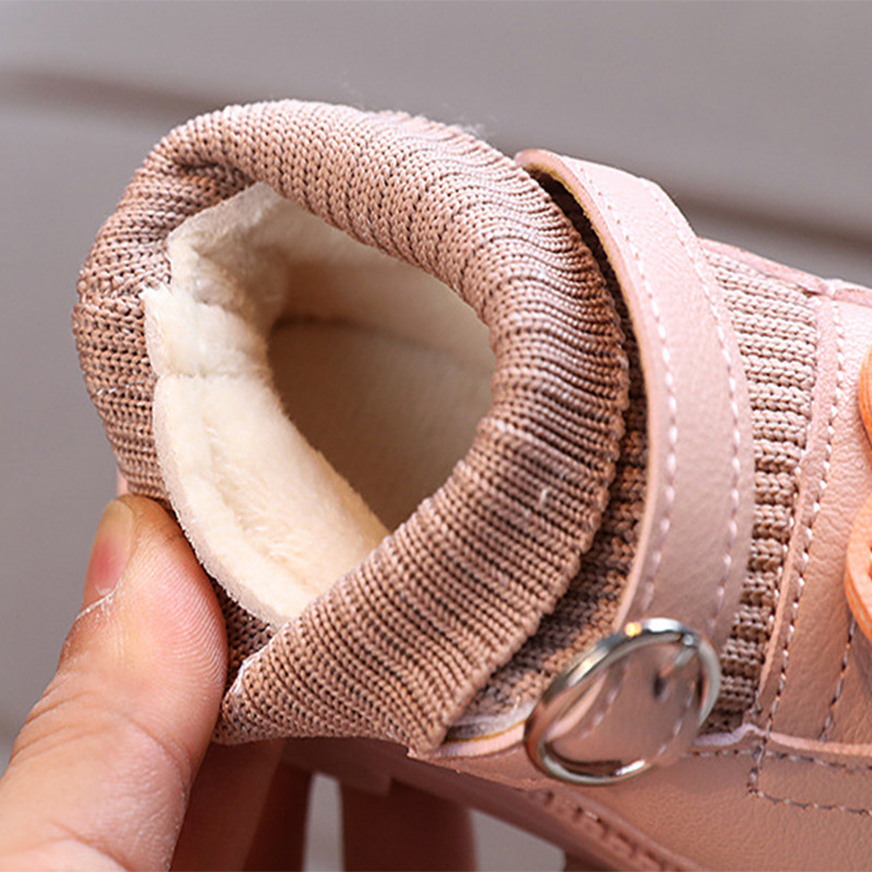 Zimné detské topánky 2021 pre deti v tvare srdca pre dievčatká od 1 do 3 rokov, ležérne pletené čižmy, ponožkové topánky pre batoľatá a dievčatá E09253