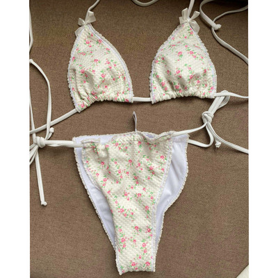 Miyouj Pleasted bikiniji Colaless kupaći kostim Triangle bikini set Ženski kupaći kostimi Halter kupaći kostimi Bandage Odjeća za plažu Brazilian