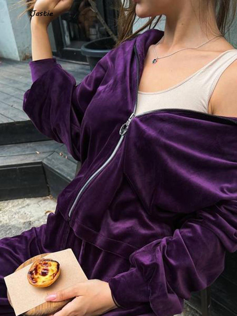 Jachetă cardigan Pulover cu talie elastică Set de pantaloni ocazional pentru femei Toamna 2023 Casaul Pantaloni largi Hanorac Trening din catifea