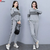 Dvodijelni kompleti za trčanje Ležerna trenirka Trenirka Visoka odijela Harem hlače Nova ženska Elegantna proljetna odjeća Conjuntos