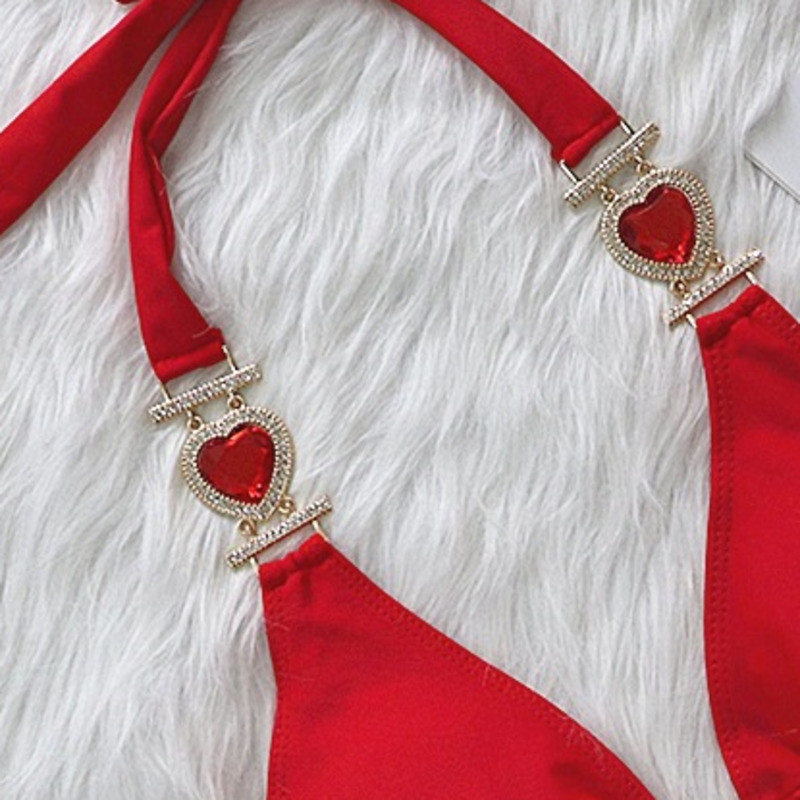 Dámske plavky s push-up strihom a kamienkami v ružovej farbe, push-up bikiny, plážové plavky a plavky do bazéna.