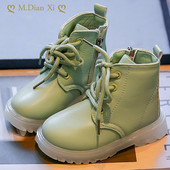 2022. Dječje modne jednostruke čizme za dječake i djevojčice u britanskom stilu za dječake i djevojčice s neklizajućim patentnim zatvaračem