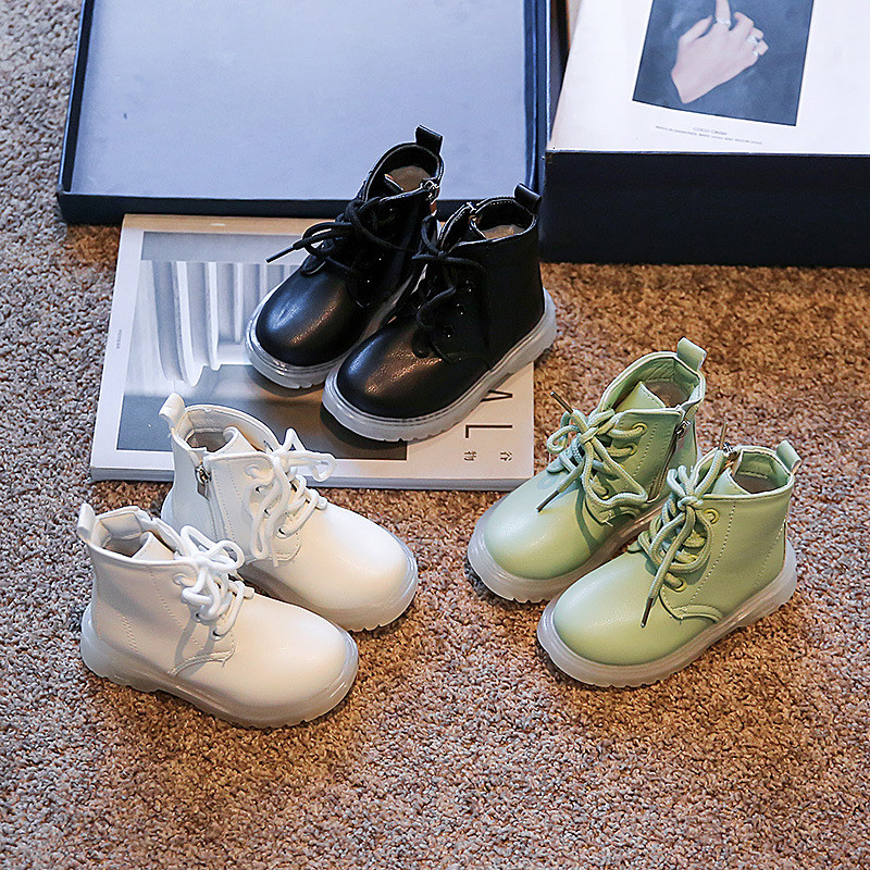 2022. Dječje modne jednostruke čizme za dječake i djevojčice u britanskom stilu za dječake i djevojčice s neklizajućim patentnim zatvaračem