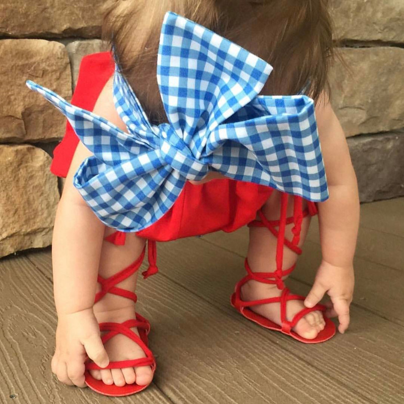 2020. Modne PU sandale za novorođenčad, djevojčice, neklizajuće, slatke ljetne sandale s zavojima, cipele za dječja kolica, šuplja odjeća za plažu do koljena