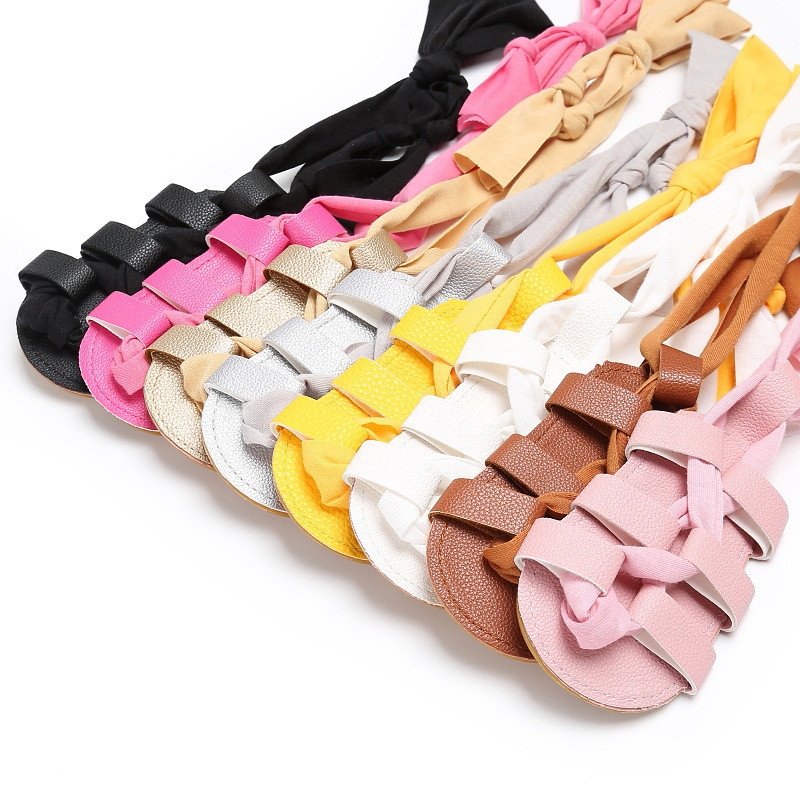 2020. Modne PU sandale za novorođenčad, djevojčice, neklizajuće, slatke ljetne sandale s zavojima, cipele za dječja kolica, šuplja odjeća za plažu do koljena
