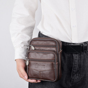 Мъжки чанти през рамо от естествена кожа Висококачествена модна бизнес мъжка чанта за чанти Кожени чанти за чанта
